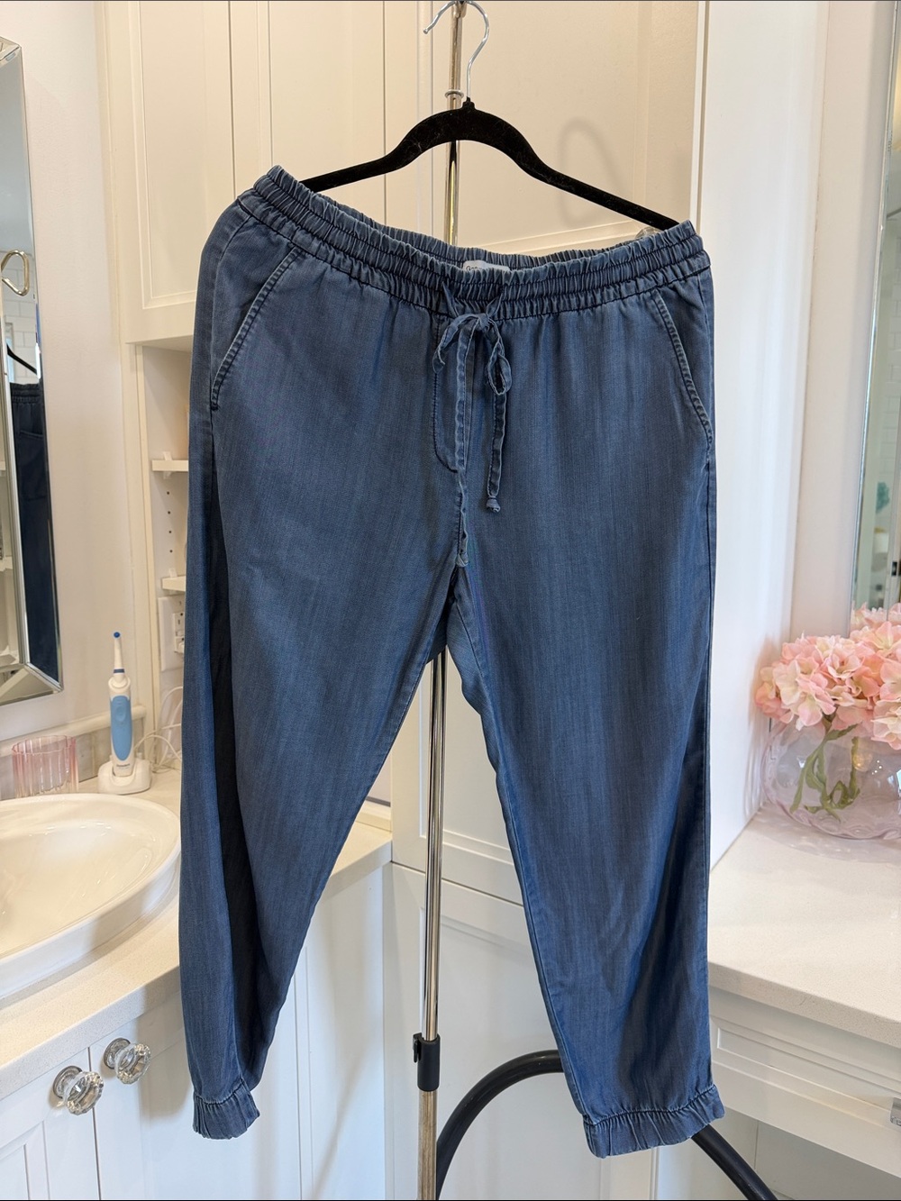 GAP Women's Drawstring Jogger Jeans - Indigo Blue